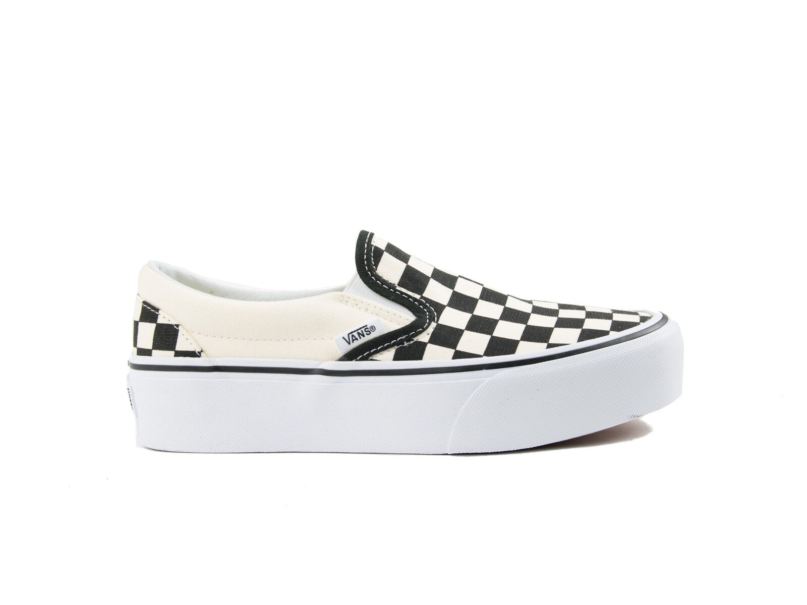 VANS UA CLASSIC SLIP-ON PLATFORM BLACK WHITE