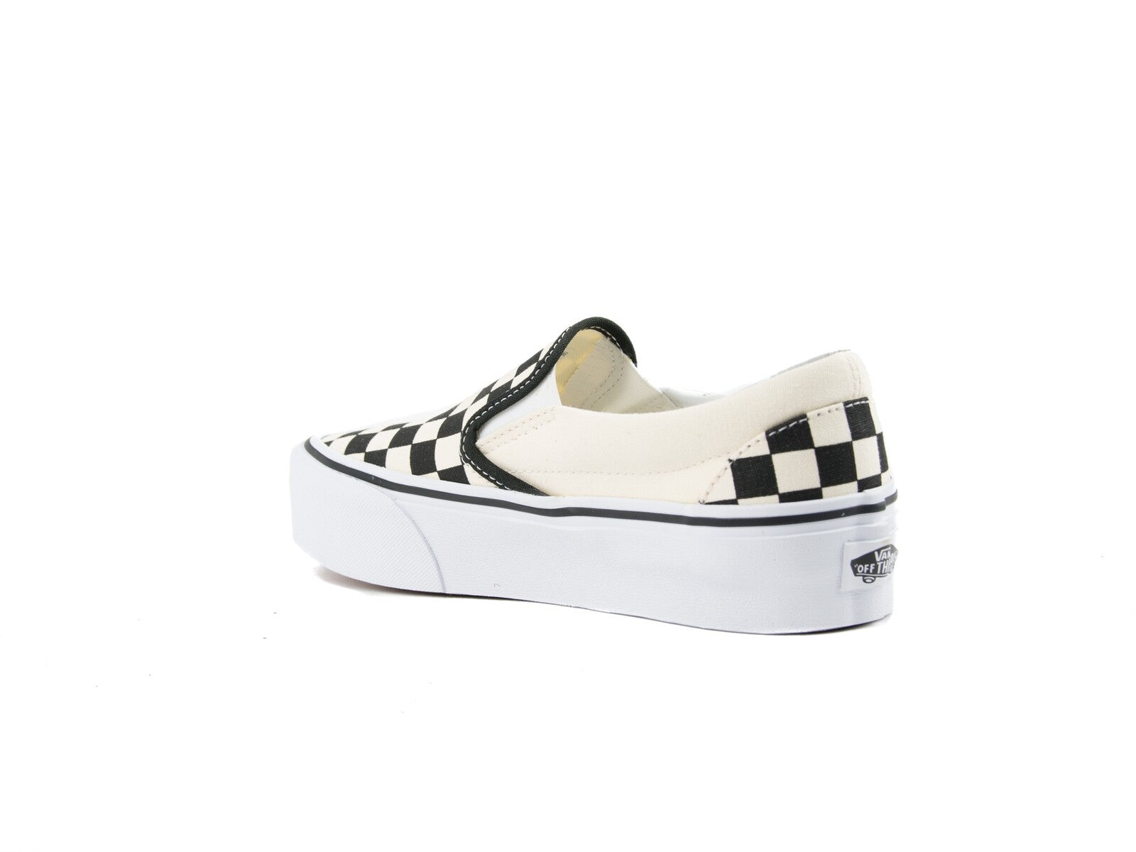 VANS UA CLASSIC SLIP-ON PLATFORM BLACK WHITE