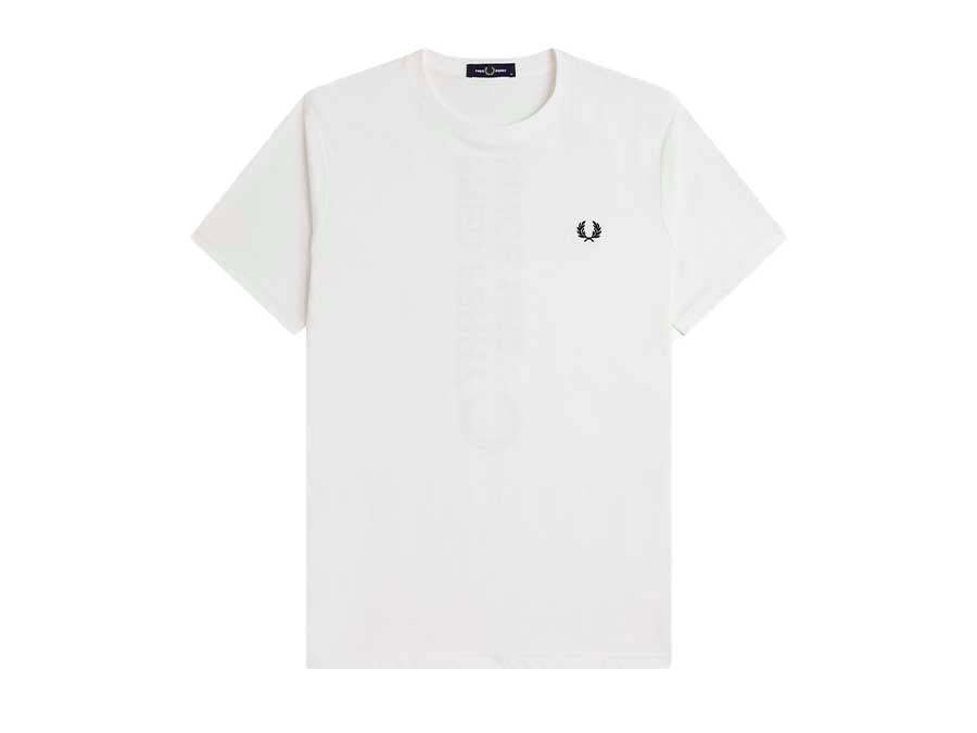 CAMISETA FRED PERRY BOLD BRANDING SNOW WHITE