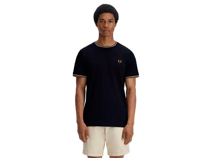 Camiseta Fred Perry Twin Tipped Black