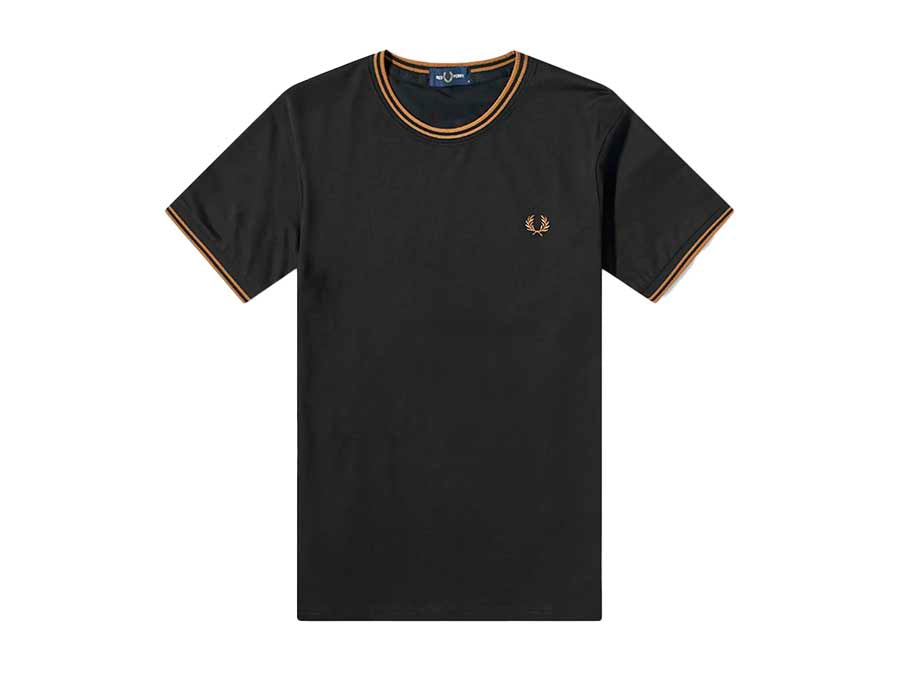 CAMISETA FRED PERRY TWIN TIPPED BLACK