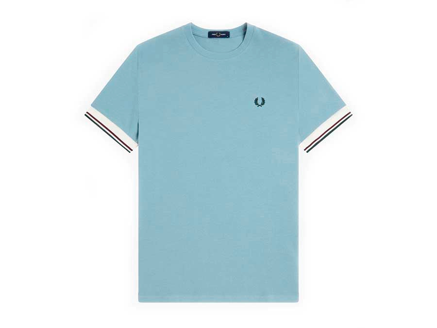 Camiseta Fred Perry Twin Tipped cuff Blue