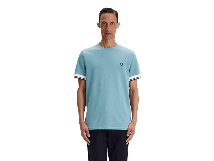 Camiseta Fred Perry Twin Tipped cuff Blue