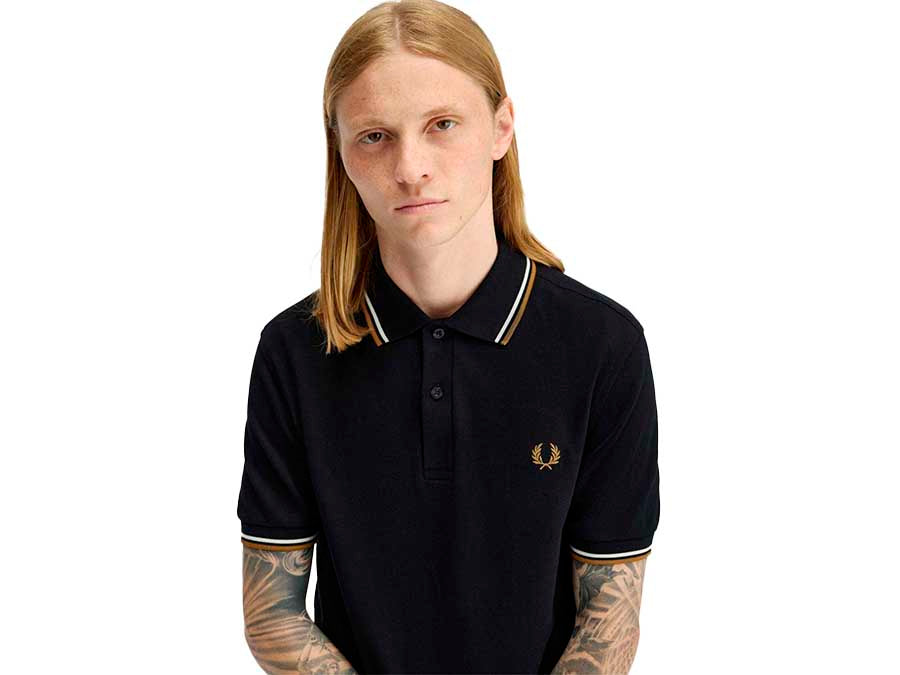 Polo Fred Perry Twin Tipped Black
