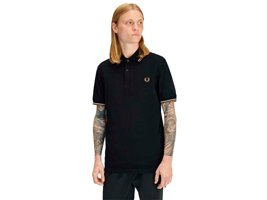 Polo Fred Perry Twin Tipped Black