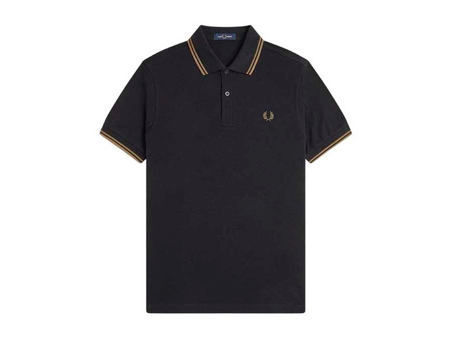 POLO FRED PERRY THE TWIN TIPPED BLACK
