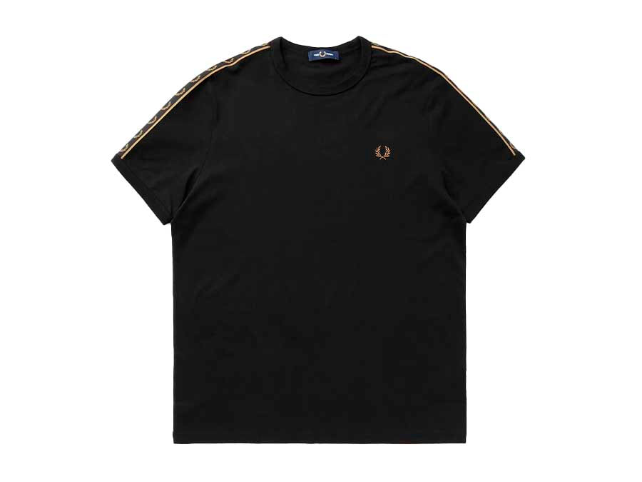 CAMISETA FRED PERRY TAPE RINGER BLACK 
