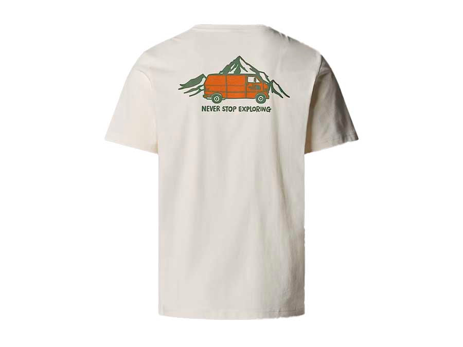 TNF T-SHIRT SS OUTDOOR GRAPHIC TEE WHITE DUNE
