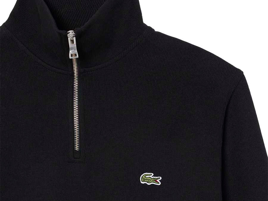 SUDADERA LACOSTE QUARTER ZIP BLACK