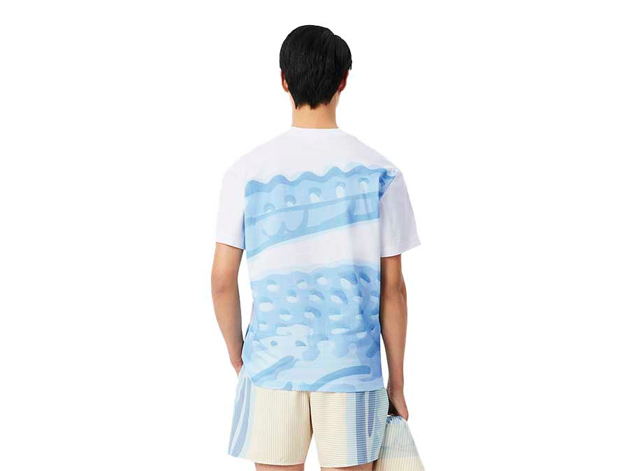 CAMISETA LACOSTE PRINTED COTTON T-SHIRT WHITE