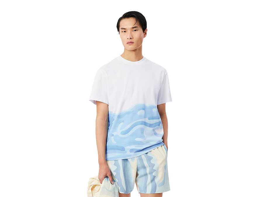 CAMISETA LACOSTE PRINTED COTTON T-SHIRT WHITE