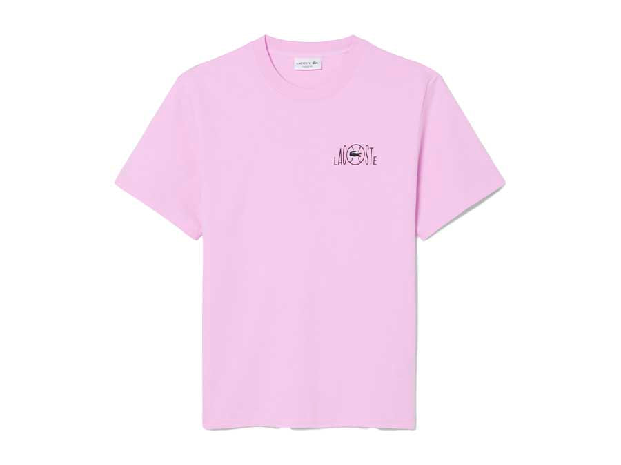 Camiseta Hombre Lacoste White Pink Albizia