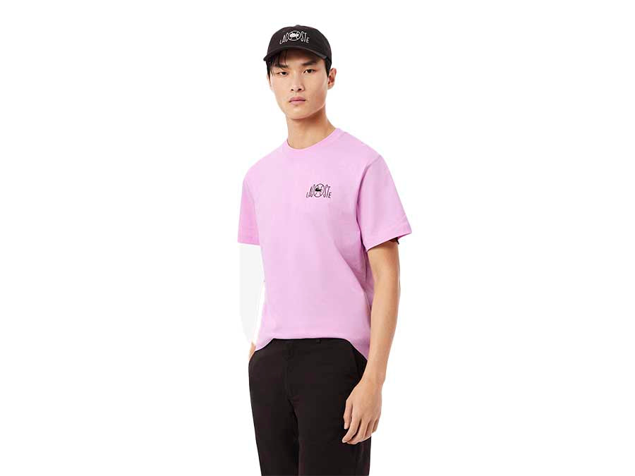 Camiseta Lacoste White Pink Albizia