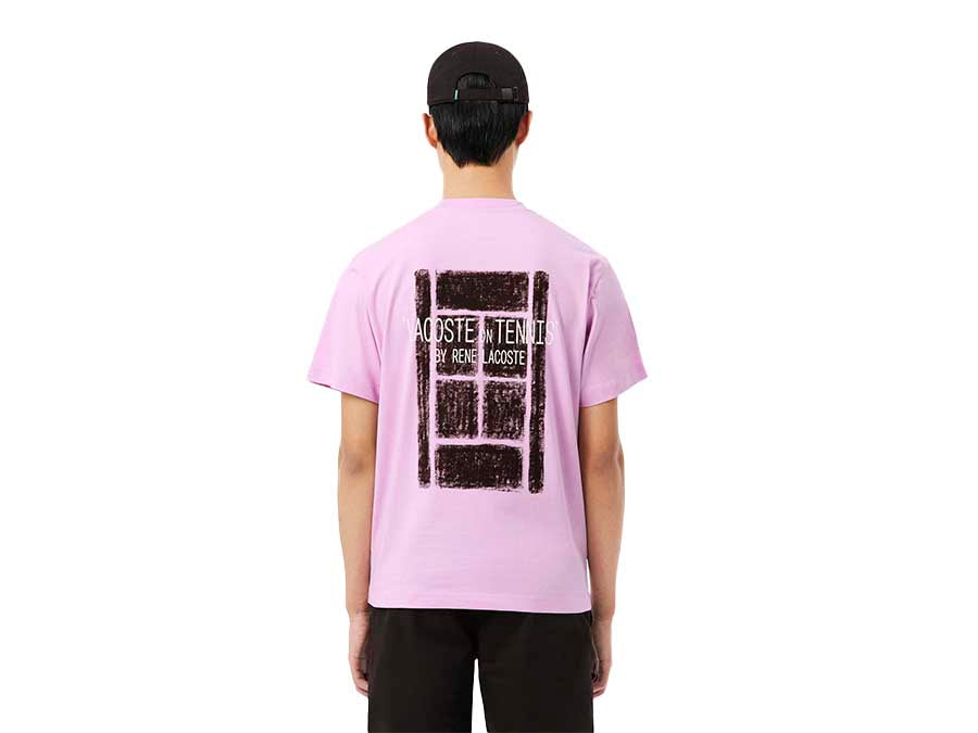 Camiseta Lacoste White Pink Albizia