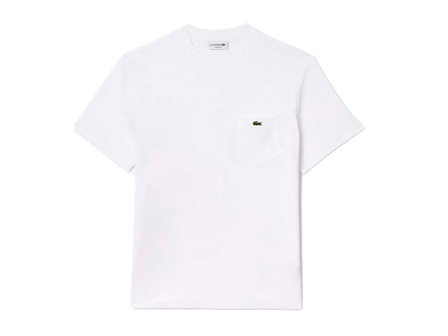 CAMISETA LACOSTE POCKET BLANCA