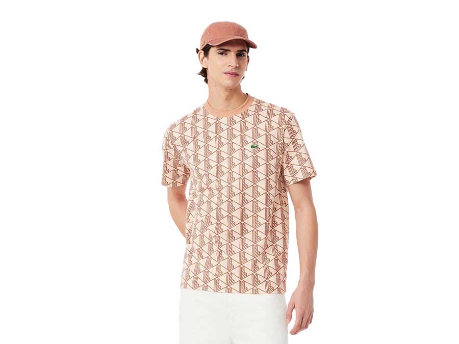 LACOSTE MONOGRAM T-SHIRT ROT