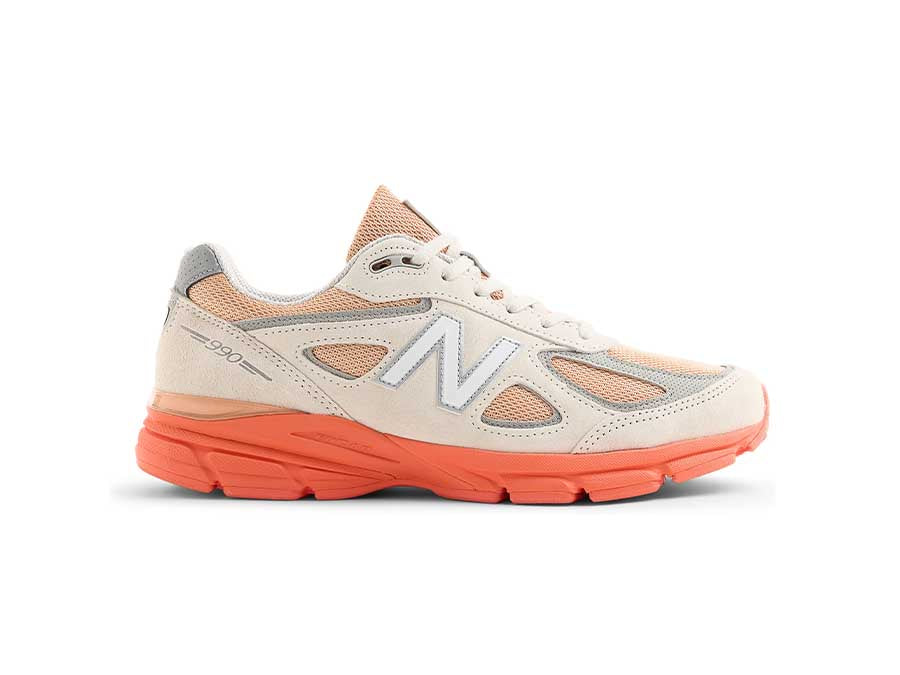 Zapatillas para hombre New Balance Made in USA 990v4 gris naranja