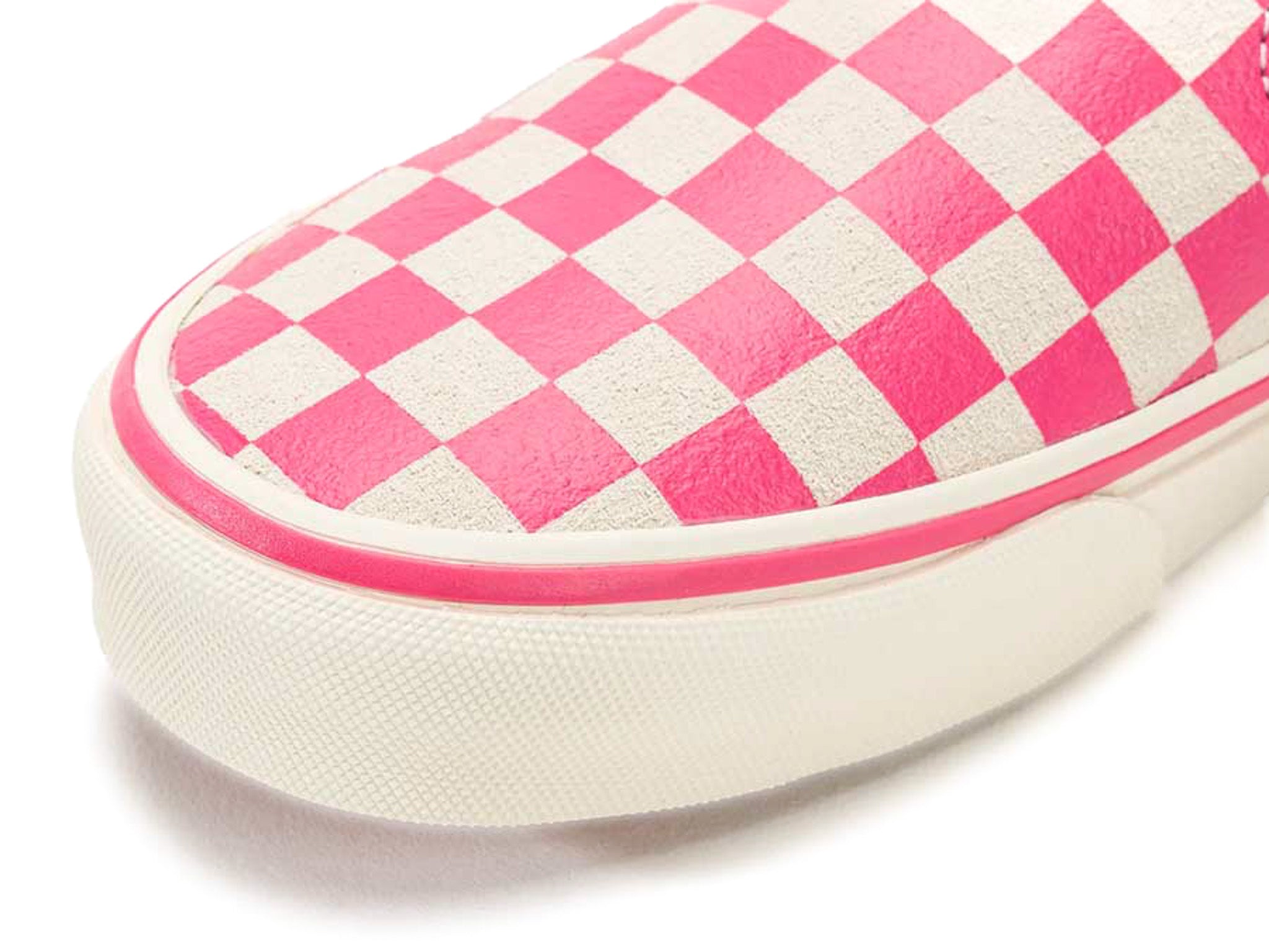 VANS CLASSIC SLIP-ON CHECKERBOARD PINK TRUE WHITE
