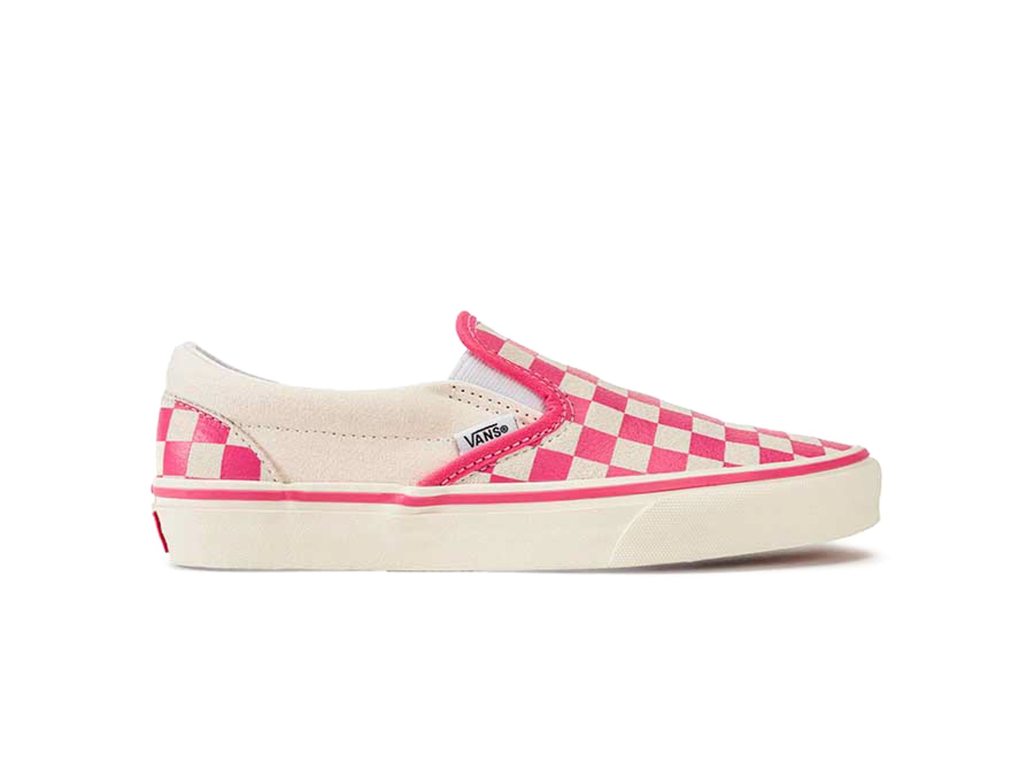 Zapatillas de chica VANS CLASSIC SLIP-ON CHECKERBOARD PINK TRUE WHITE